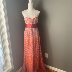 Strapless BCBG long dress